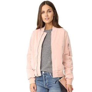 Hudson Pink Quilted Bomber Jacket